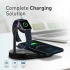 Promate WavePower Wireless Charging Station, 3-in-1 Charging Dock with MFi Certified Apple Watch Magnetic Charger